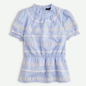 J. Crew Daisy-chain peplum top NWT